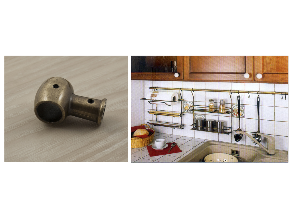 PORTATUBO IN STILE CLASSICO PER TUBO TONDO DIAMETRO 16 mm. prodotto da MANART - immagine 1